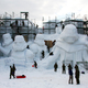 Image for article titled Japanese army troops have built a giant “Star Wars” snow sculpture
